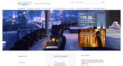 Desktop Screenshot of investors.hyatt.com